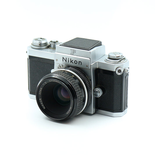 Nikon F + Nikkor 50mm f2.0 + waist-level prism